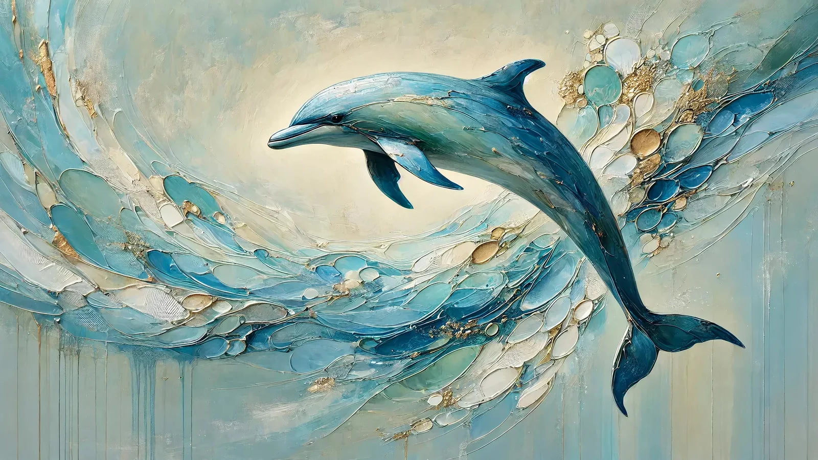Collection Tableaux Dauphin avec des œuvres murales capturant la grâce des dauphins dans des tons apaisants