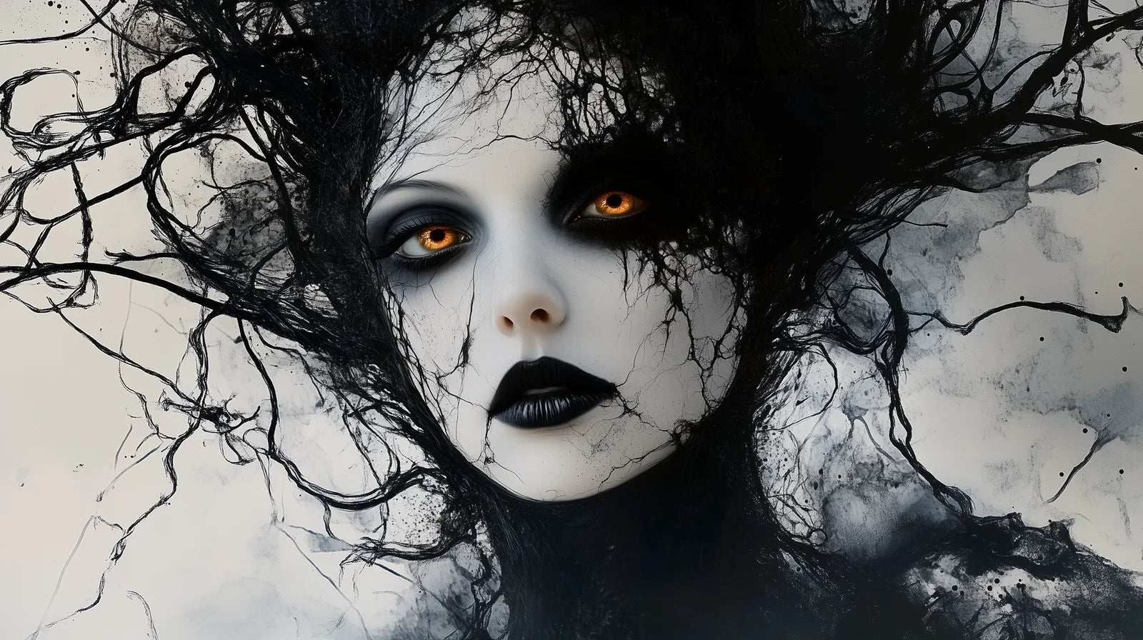 Tableau Lilith illustrant la première femme mythique dans toute sa puissance et son mystère, œuvre d'art symbolisant l'indépendance féminine et la force primordiale.