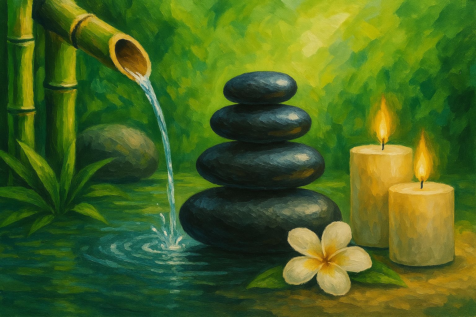 Collection artistique de tableaux pour centre de bien être aux couleurs apaisantes et compositions harmonieuses, créant une ambiance zen propice à la relaxation et à la sérénité.