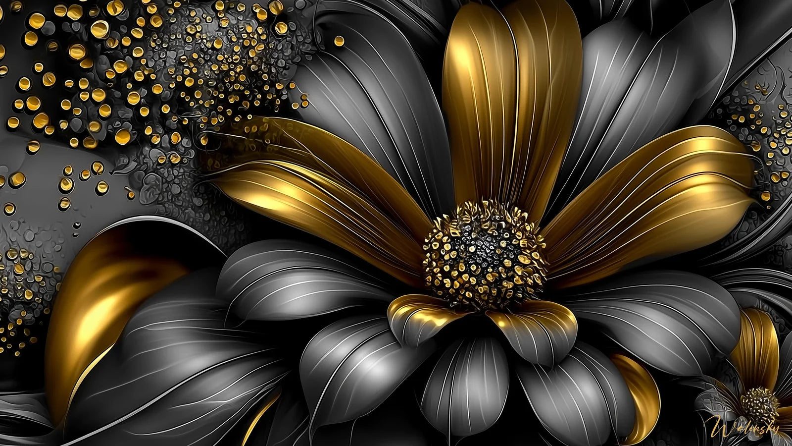 Tableaux originaux l'or Noir