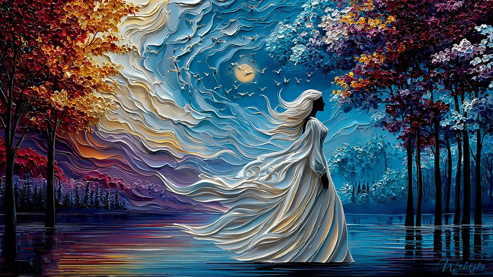 Tableau Dame blanche