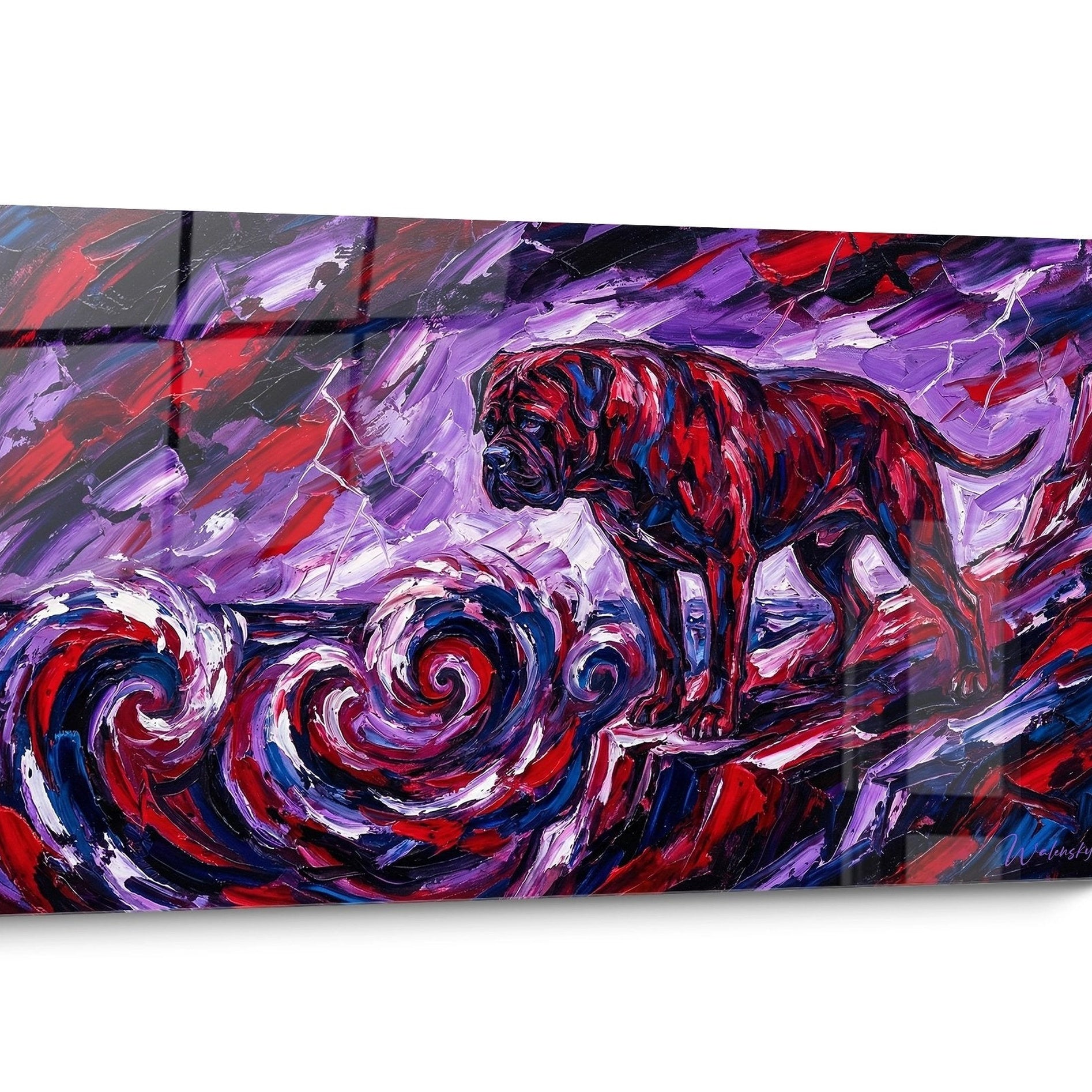 Tableau chien Bullmastiff Expressionniste