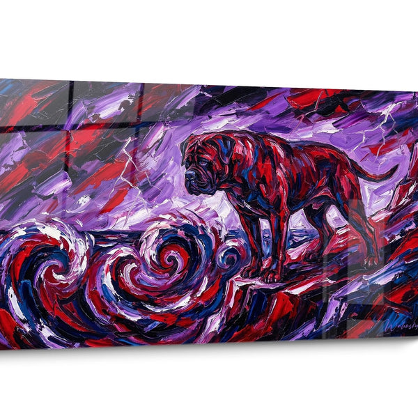 Schilderij Bullmastiff Expressionistisch