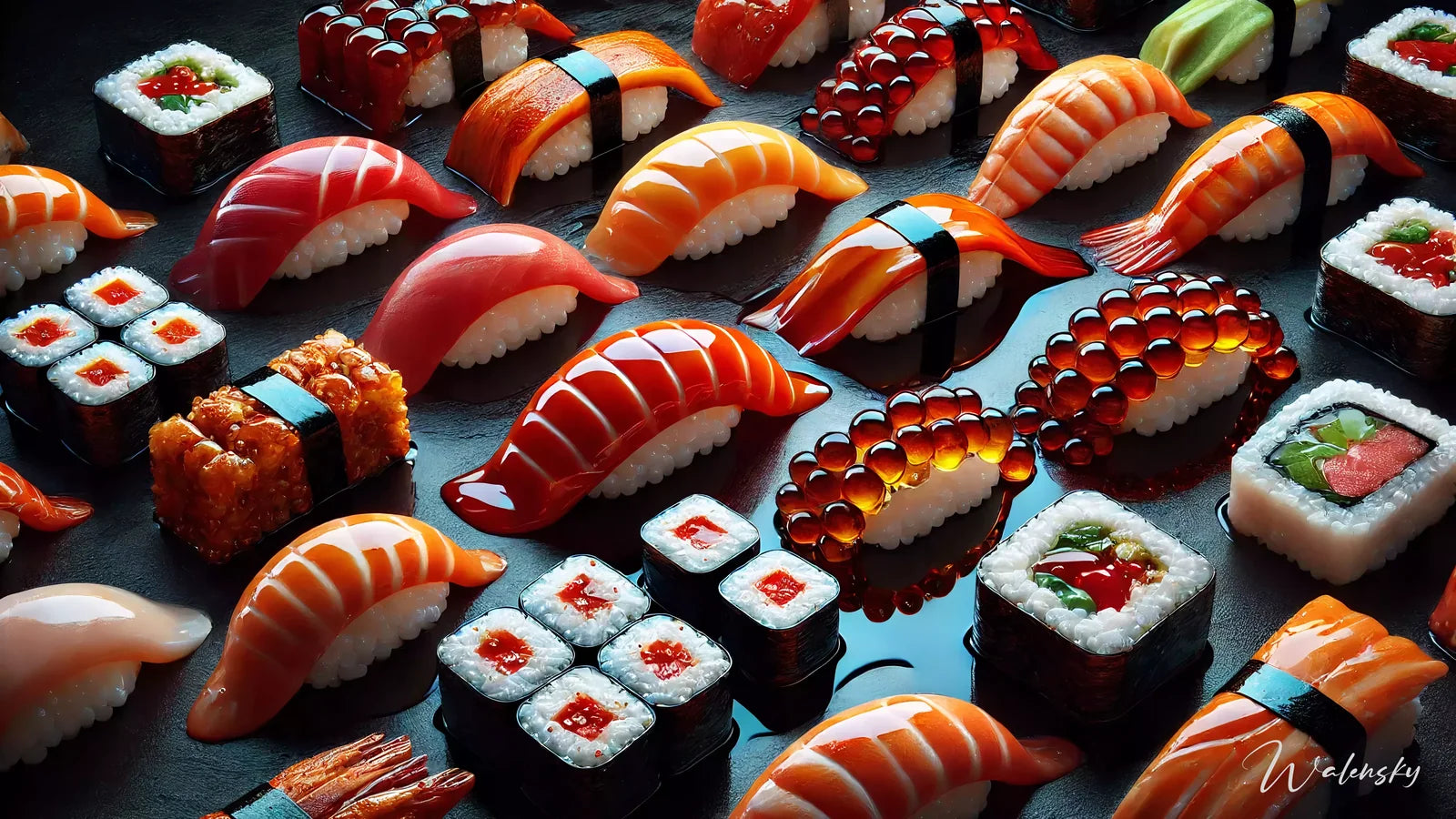 Tableau pour restaurant de sushi