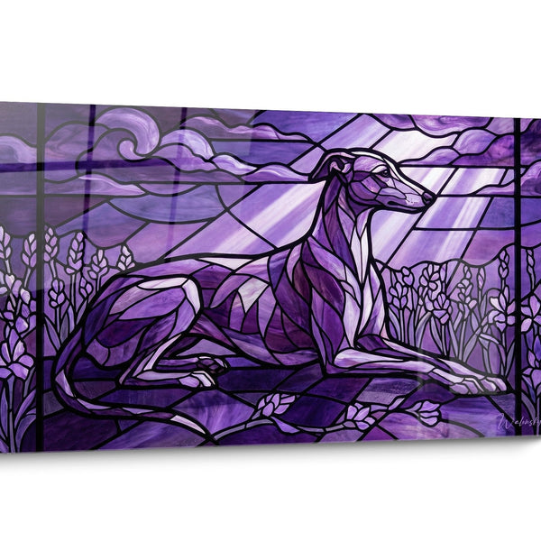 Gemälde Windhund Greyhound Geometrisch