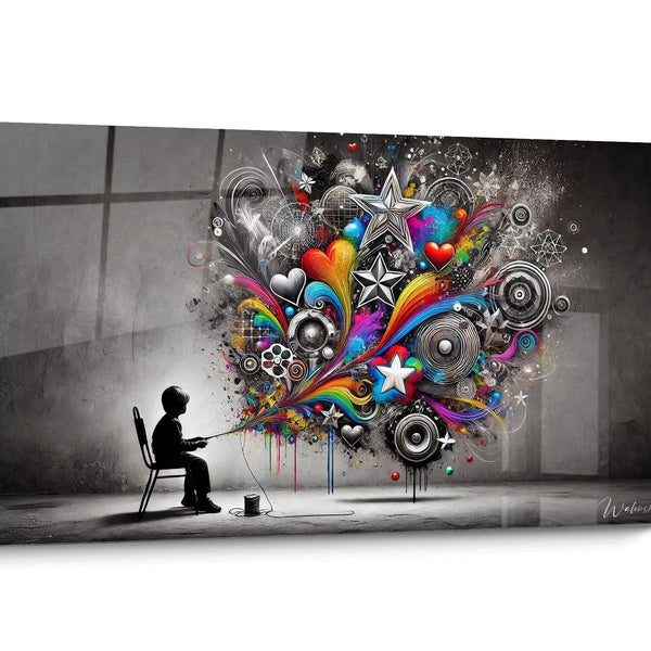 Tableau Street Art Multicolore