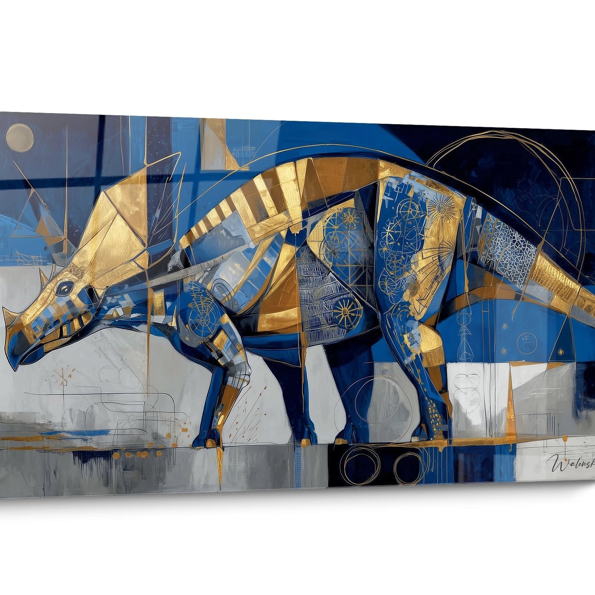 Tableau Dinosaure Abstrait