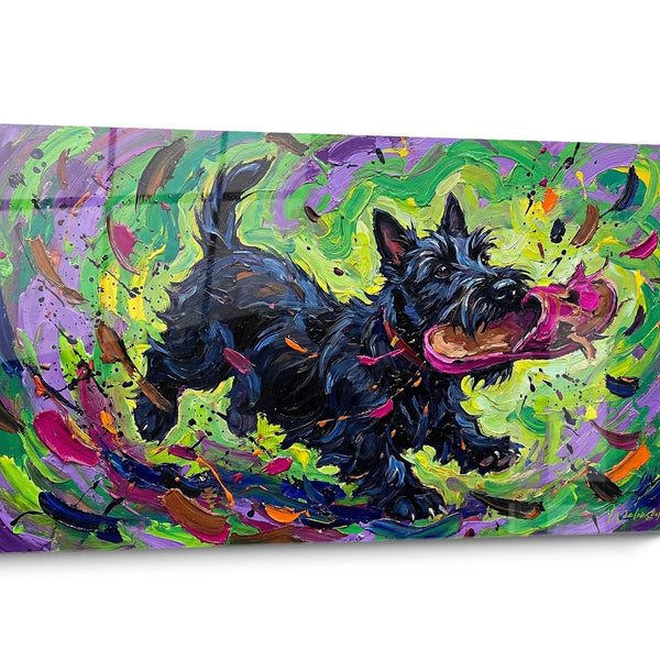 Schilderij hond Schotse Terriër Expressionistisch