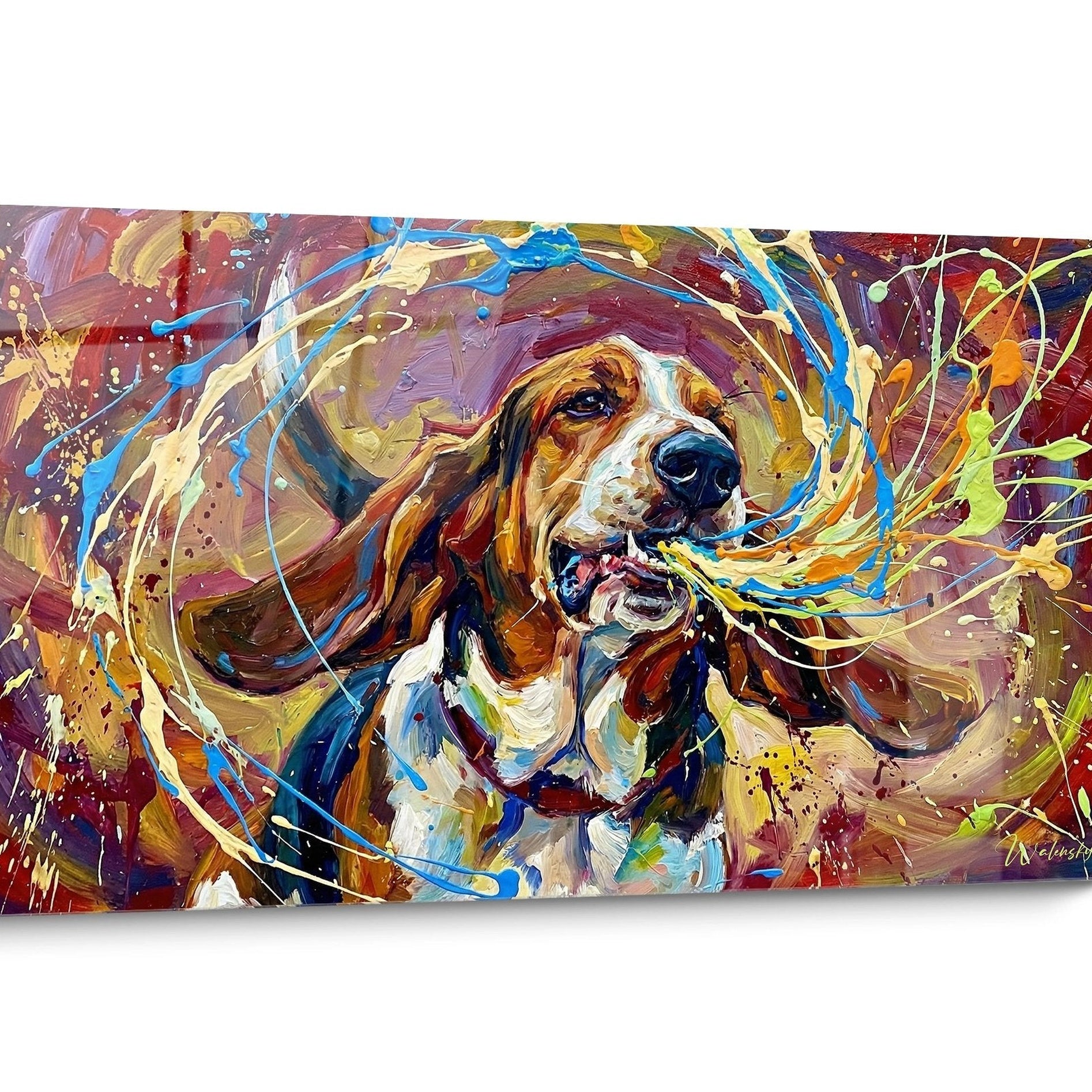 Tableau chien Basset Hound Moderne