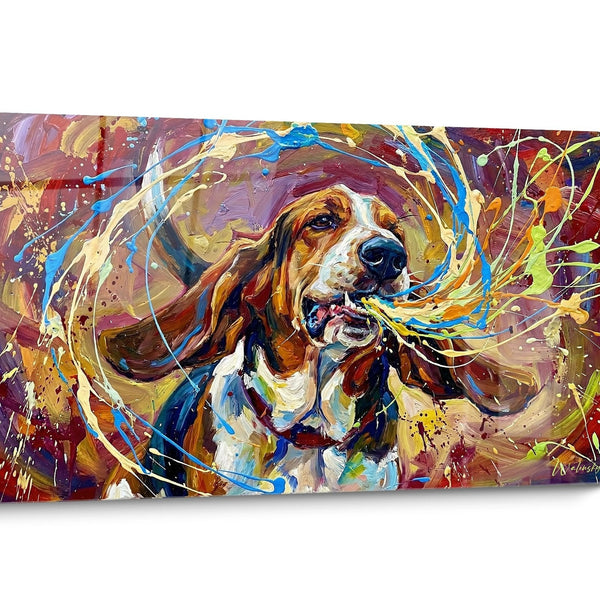 Tableau chien Basset Hound Moderne