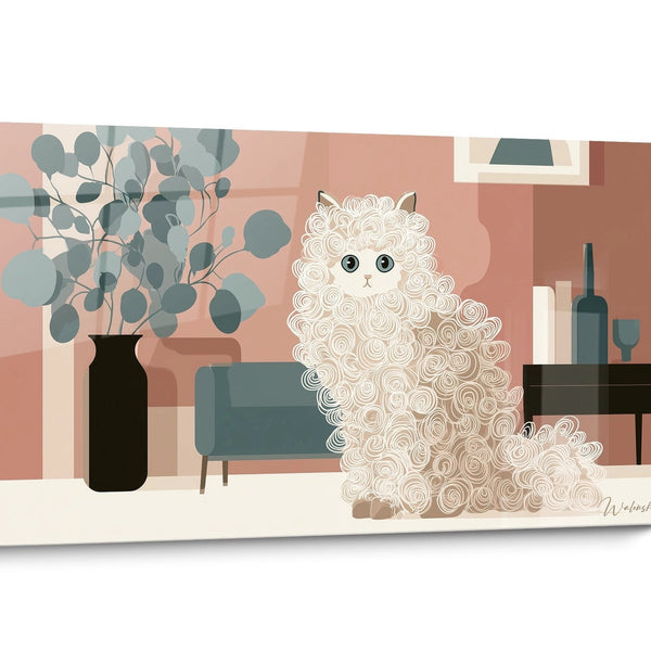 Modern Selkirk Rex Cat Canvas Art