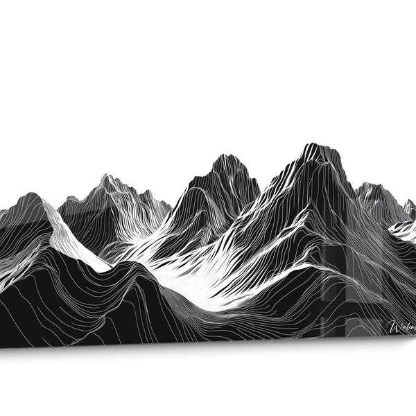 Tableau Rayures noir et blanc Moderne