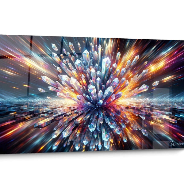 Tableau Abstrait Cristaux