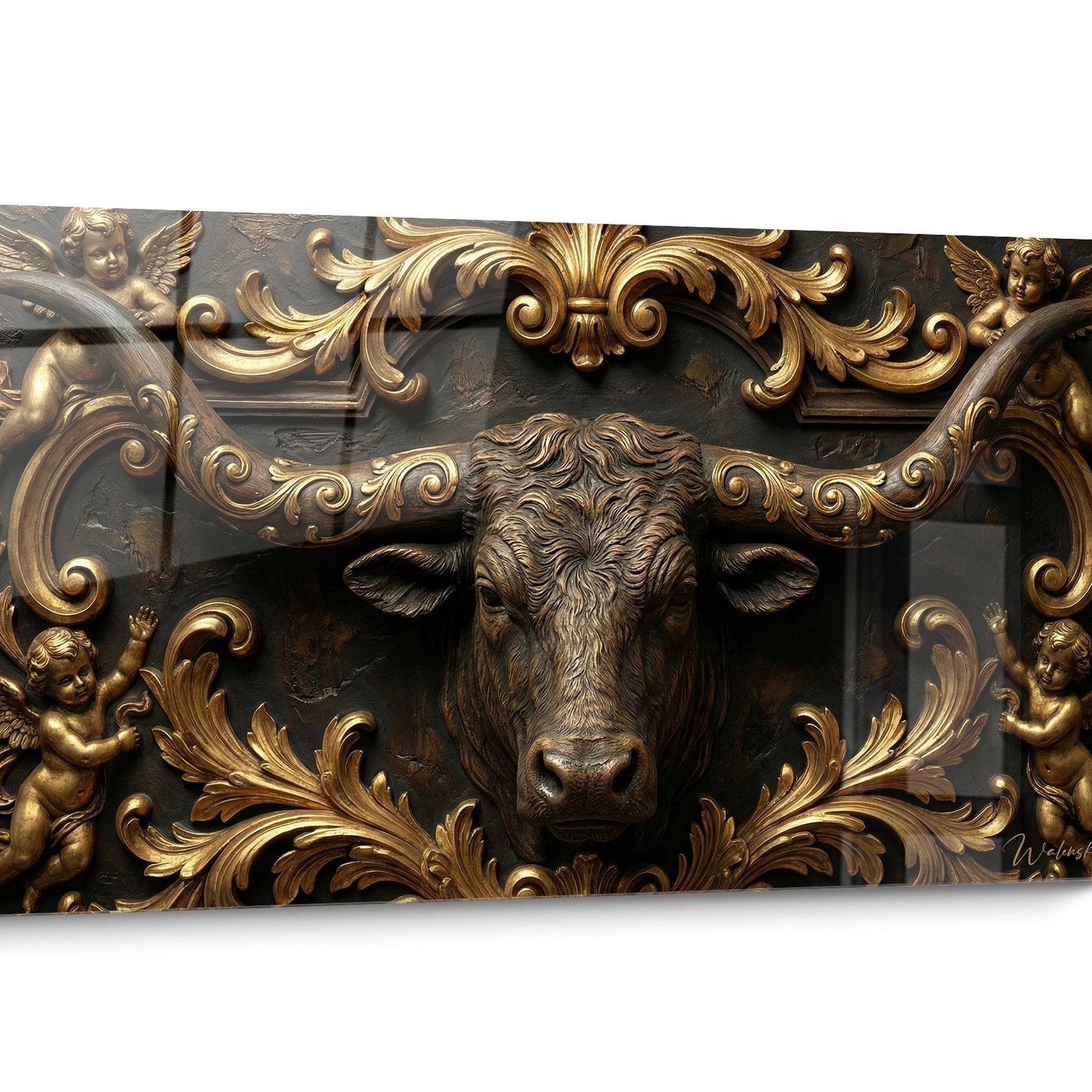 Golden Bull Wall Art