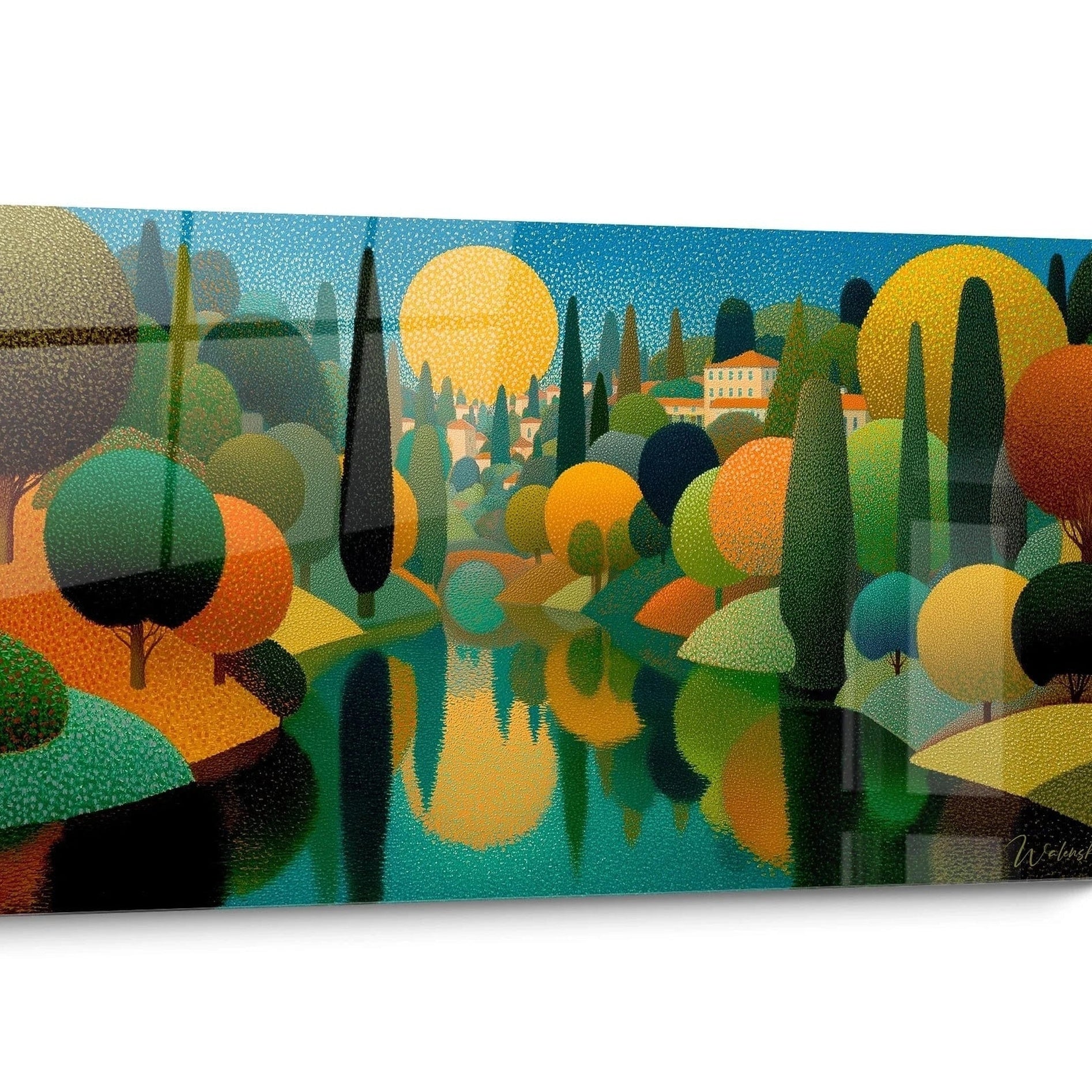 Pointillist Architecture Wall Art