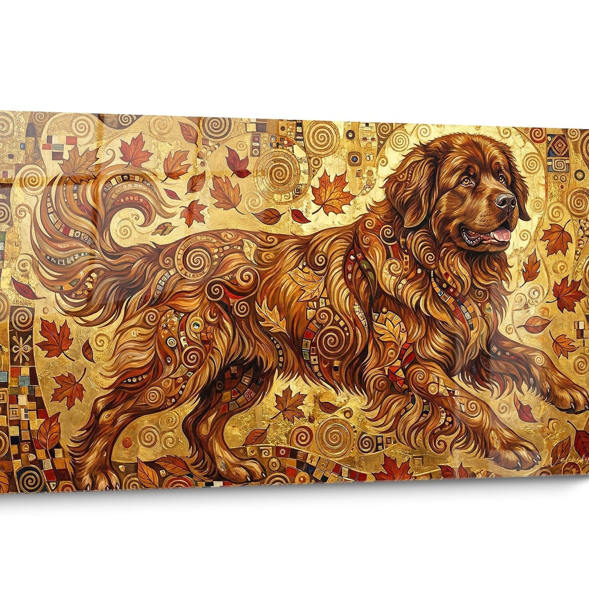 Tableau chien Terre Neuve Doré