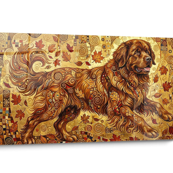 Tableau chien Terre Neuve Doré