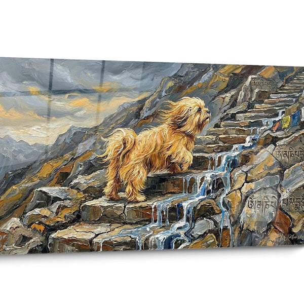 Tableau chien Lhassa Apso Montagne