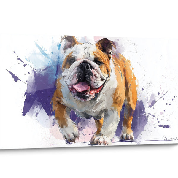 English Bulldog Dog Painting Watercolor