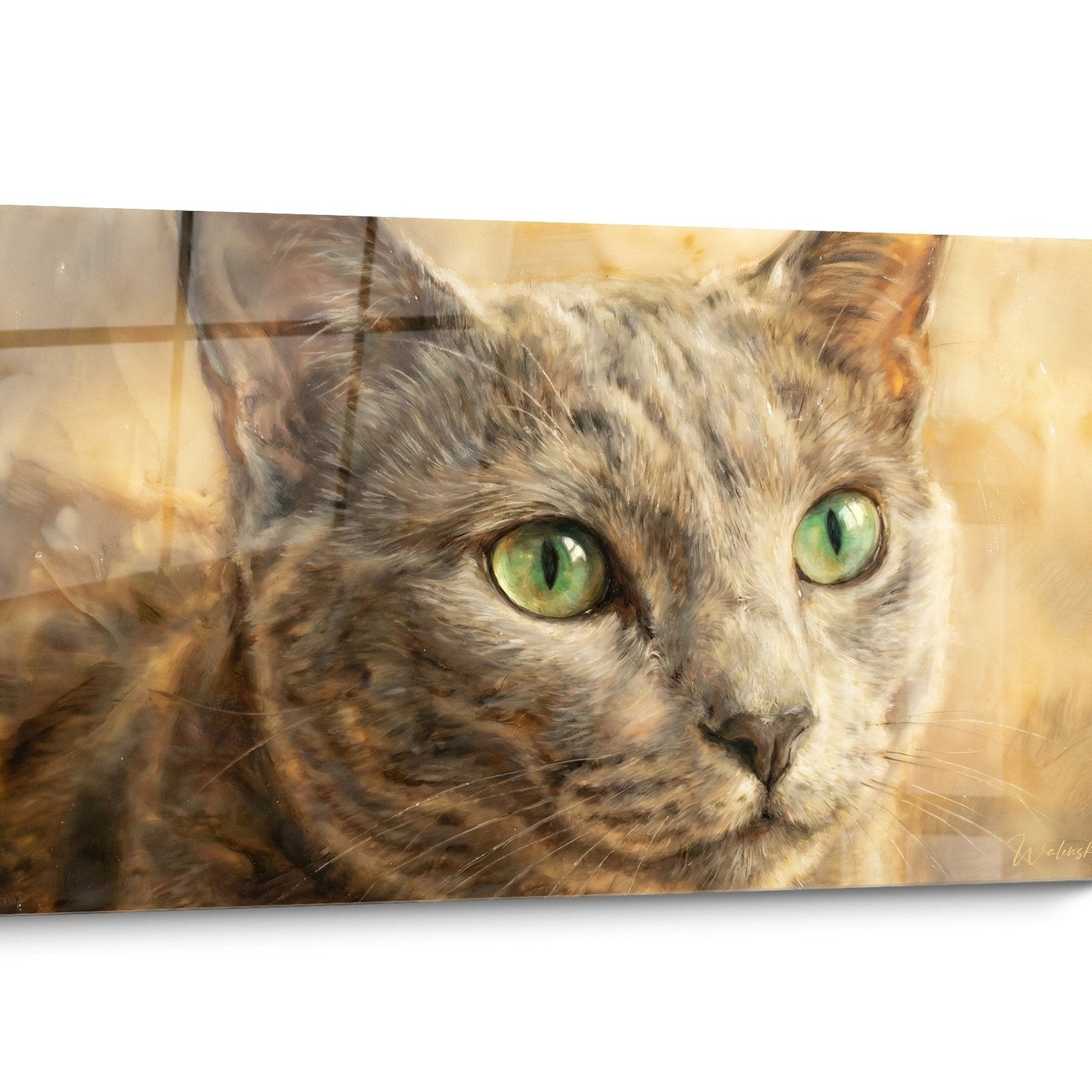 Tableau chat Russian Blue Réaliste