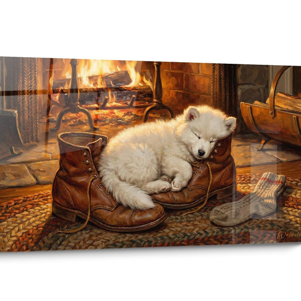 Tableau chien Samoyede Realiste