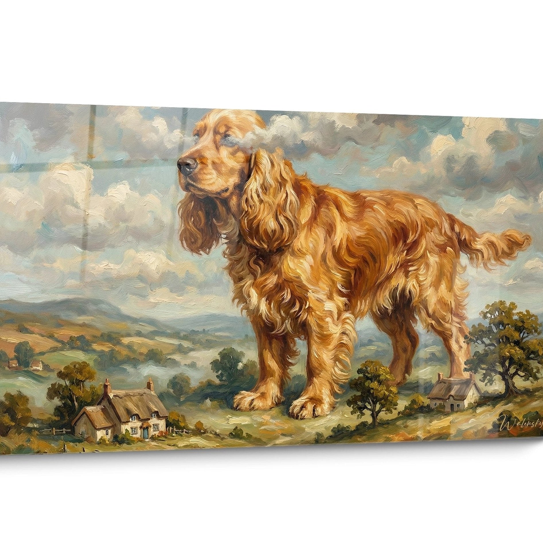 Tableau chien Cocker Anglais Doré