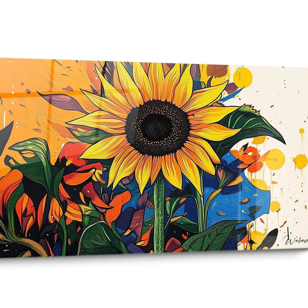 Contemporary Expressionist Sunflower Painting