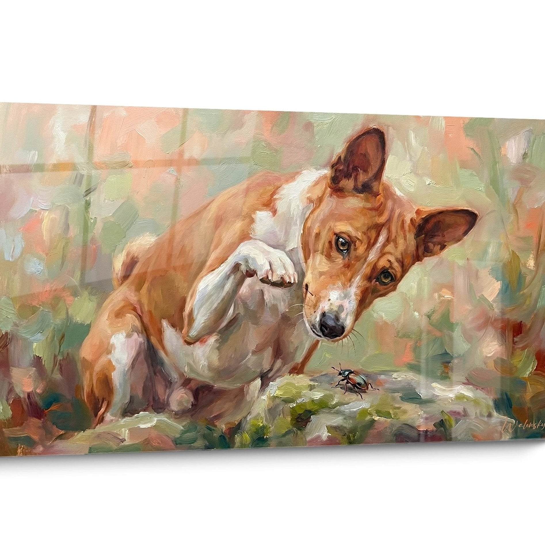 Basenji-Hund Gemälde Realistisch
