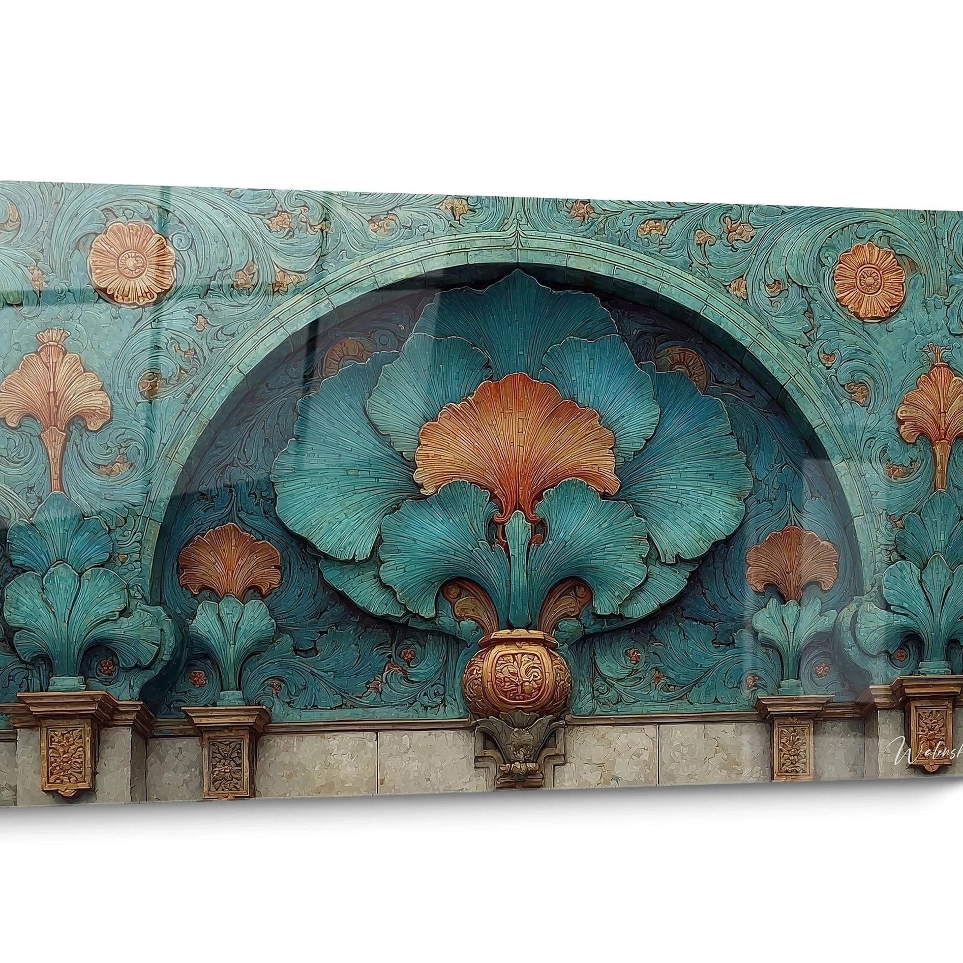 Tableau Art Nouveau Turquoise