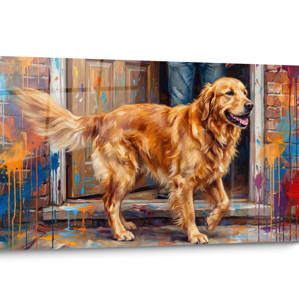 Tableau chien Golden Retriever Pop Art