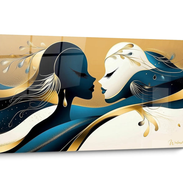 Tableau Abstrait Doré