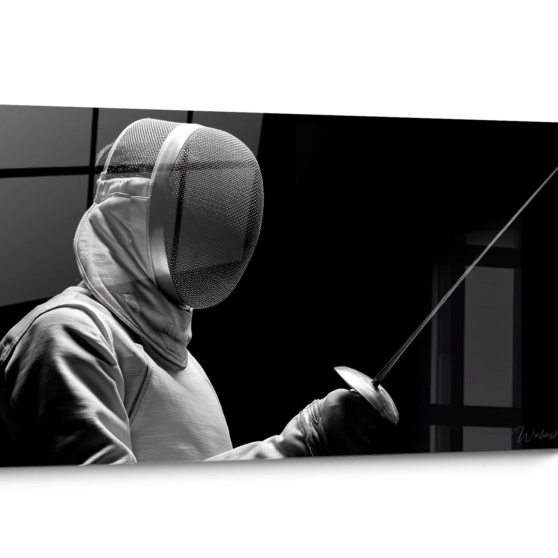 Black and white sports wall art