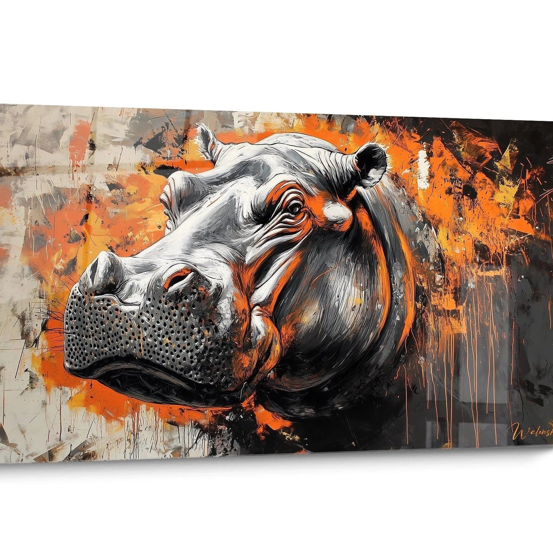 Hippopotamus wall art