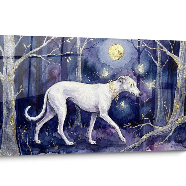 Gemälde Windhund Greyhound Golden