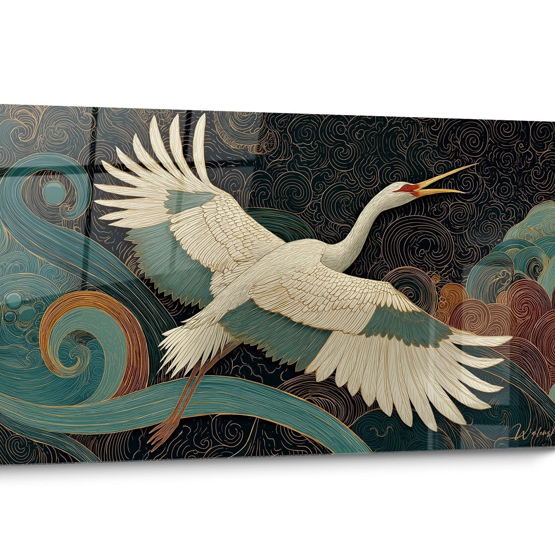 Art Deco Crane Wall Art