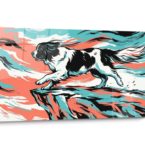 Abstract Landseer Dog Wall Art