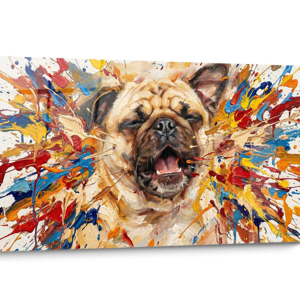 Mops Pop Art Leinwand