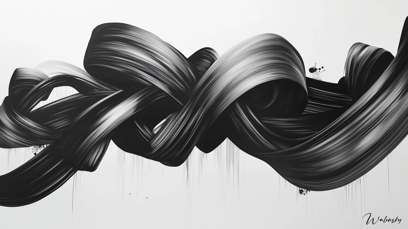 Tableau Rayures noir et blanc