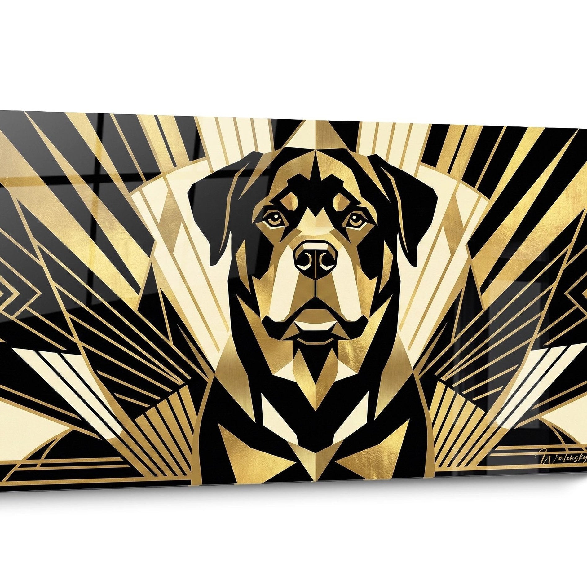 Tableau chien Rottweiler Doré