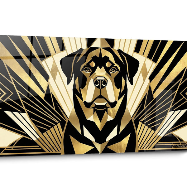 Tableau chien Rottweiler Portrait