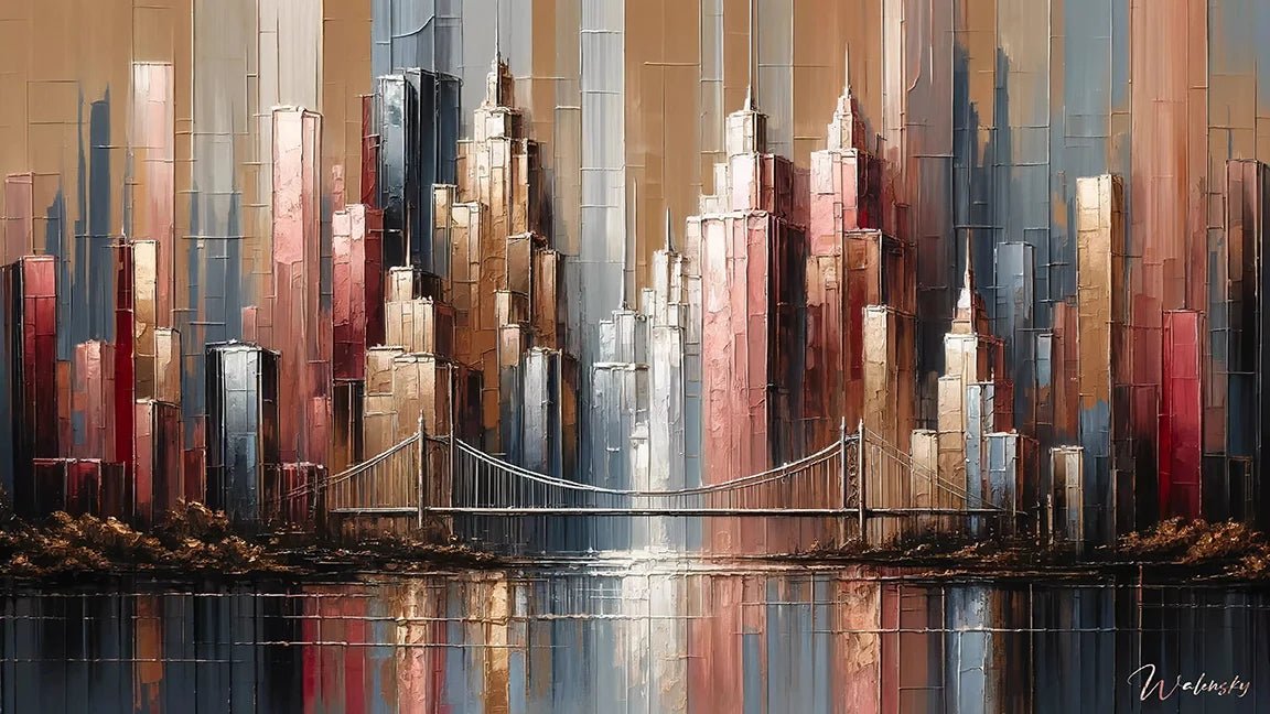 Tableau abstrait pour cuisine aux couleurs vibrantes et formes dynamiques, apportant énergie et caractère artistique à l'espace culinaire quotidien.
