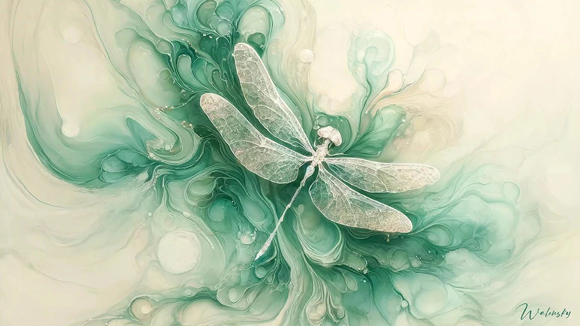 Tableau abstrait pour espace de méditation aux formes épurées et teintes harmonieuses, créant un environnement propice à la pleine conscience et à l'introspection sereine.