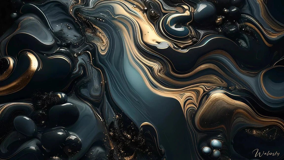 Tableau abstrait pour salle de conférence aux lignes structurées et teintes professionnelles, créant un environnement de prestige propice aux décisions stratégiques et à l'innovation.