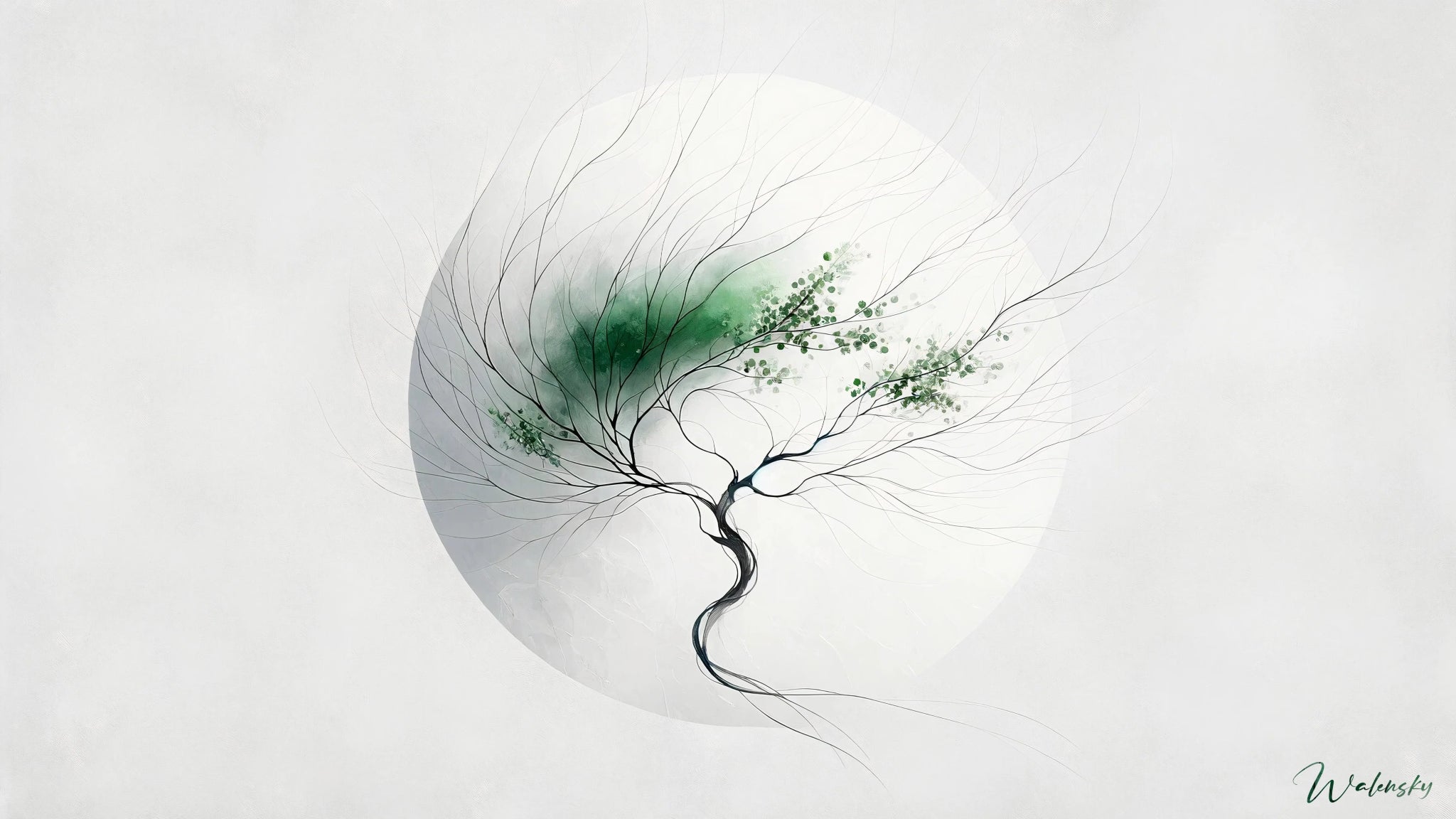 Tableau abstrait pour salle de yoga aux formes fluides et teintes équilibrées, créant un environnement harmonieux qui soutient la pratique et favorise la connexion corps-esprit.