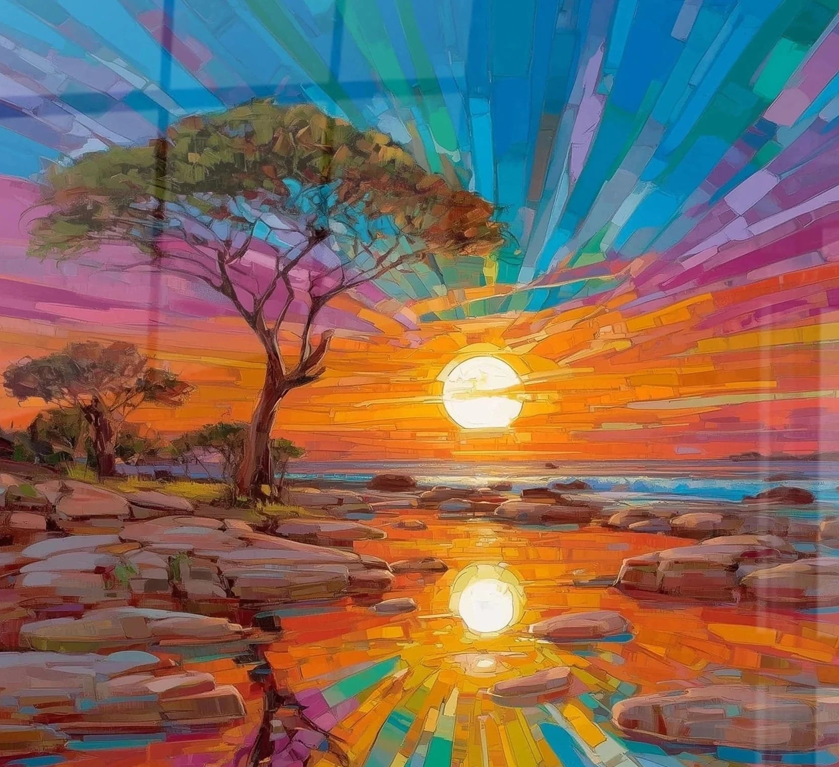 Tableau format carré Africain