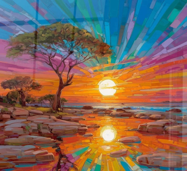 Quadro formato quadrato africano