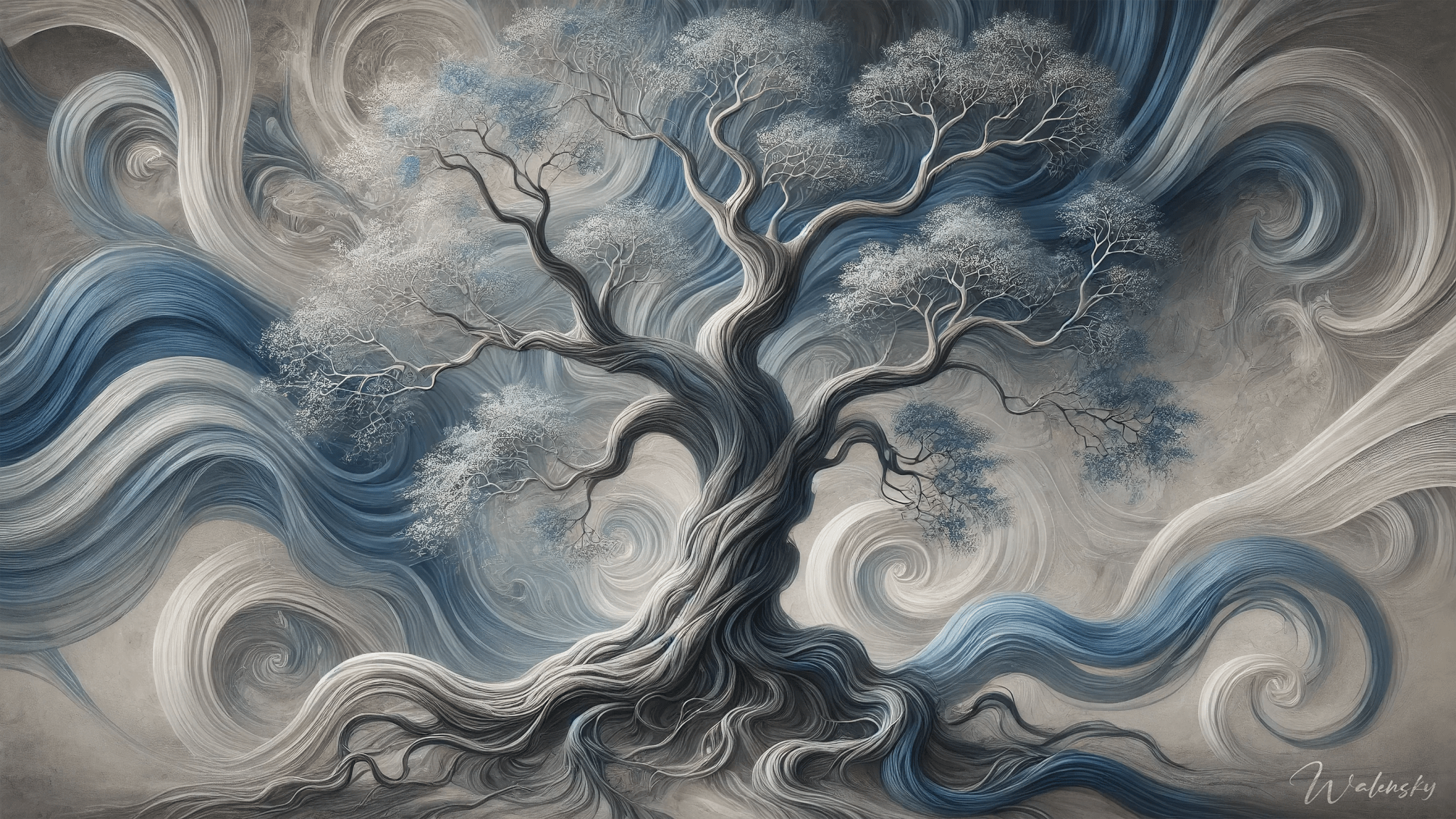 Tableau arbre de vie pour salon représentant ce symbole universel aux branches équilibrées, apportant une dimension spirituelle et harmonieuse qui structure l'espace de vie.
