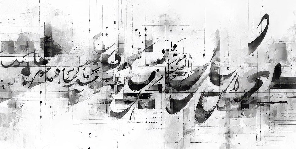 Tableau format panoramique Calligraphie