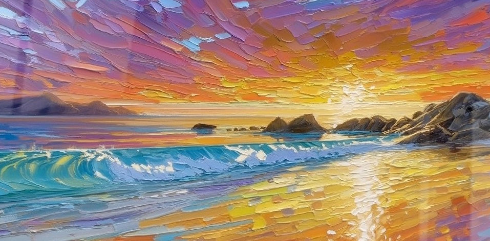 Tableau format panoramique Plage