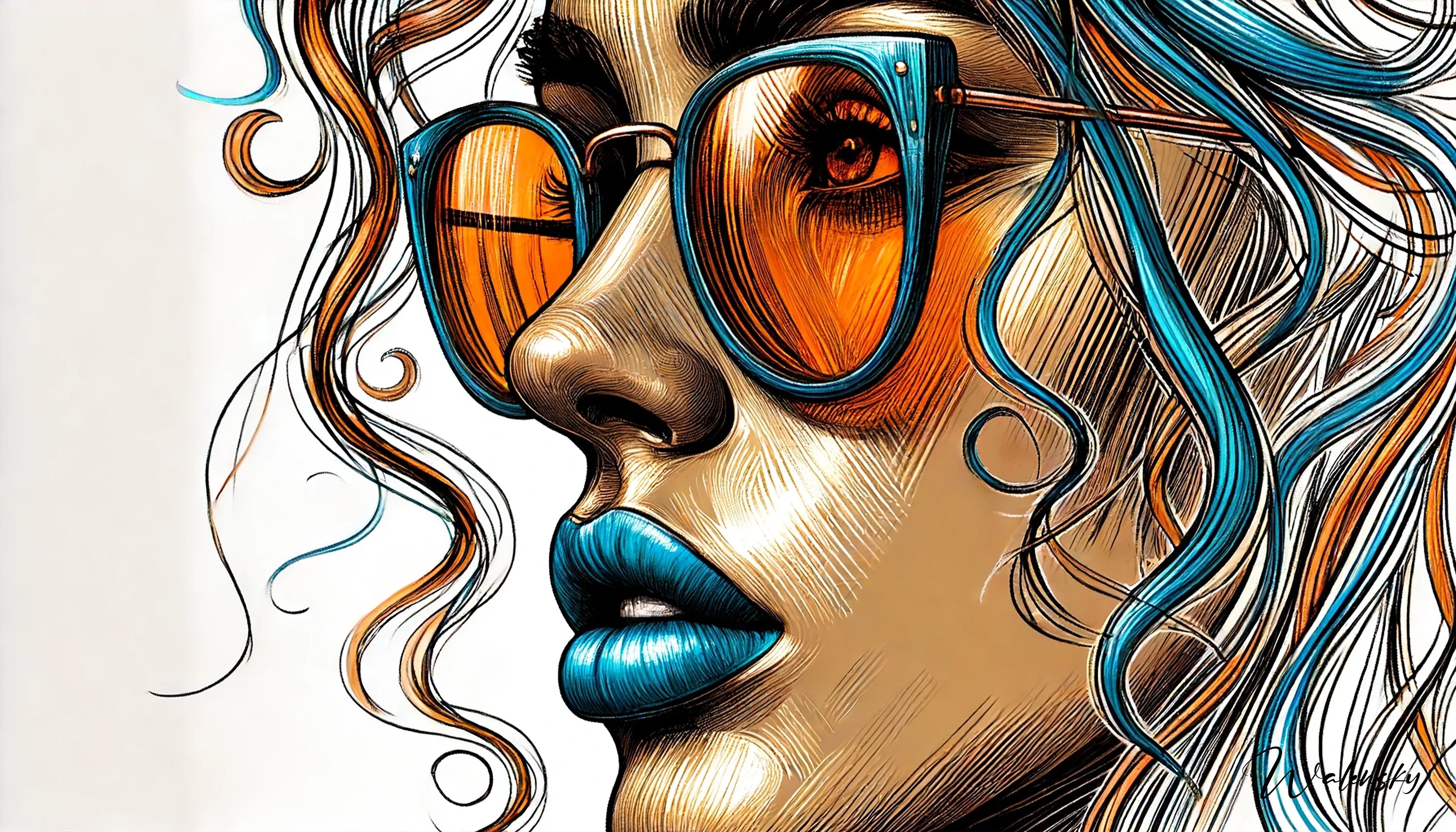 Tableau pop art pour chambre jeune illustrant un sujet contemporain traité avec des couleurs vives contrastées et un style graphique audacieux typique du mouvement artistique populaire.